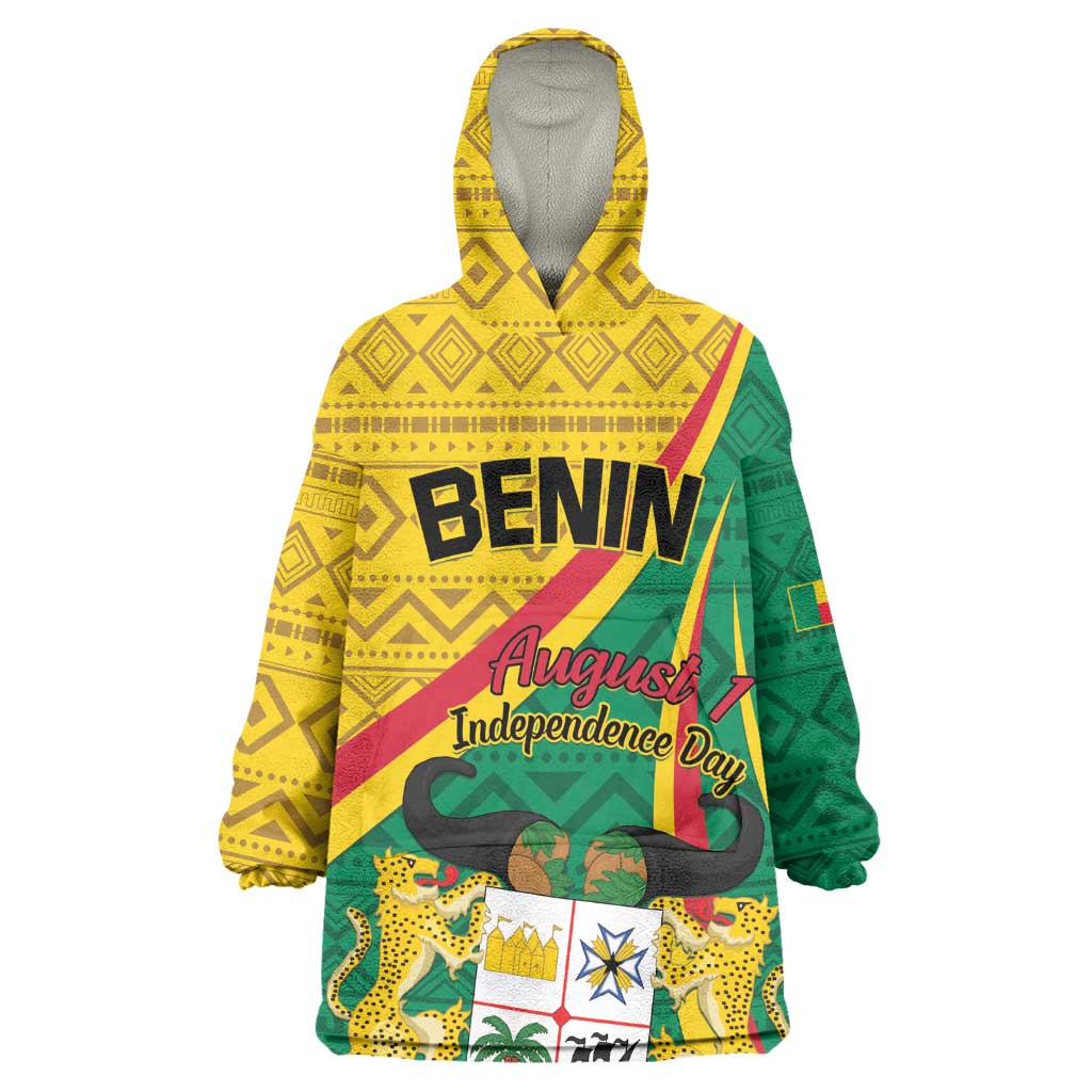 Personalized Benin Independence Day 1960 Wearable Blanket Hoodie Fraternite Justice Travail LT01