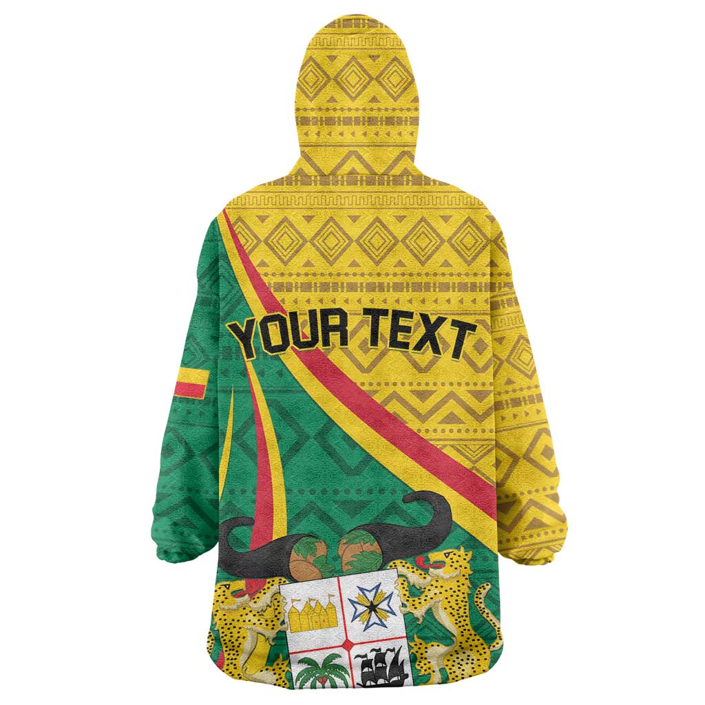 Personalized Benin Independence Day 1960 Wearable Blanket Hoodie Fraternite Justice Travail LT01