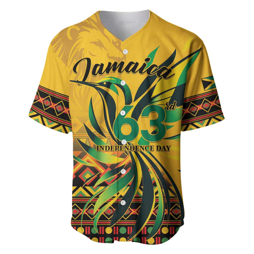 Personalized Black Jamaican Independence Day 1962 Baseball Jersey Jumieka Streamertail Reggae Pattern LT01