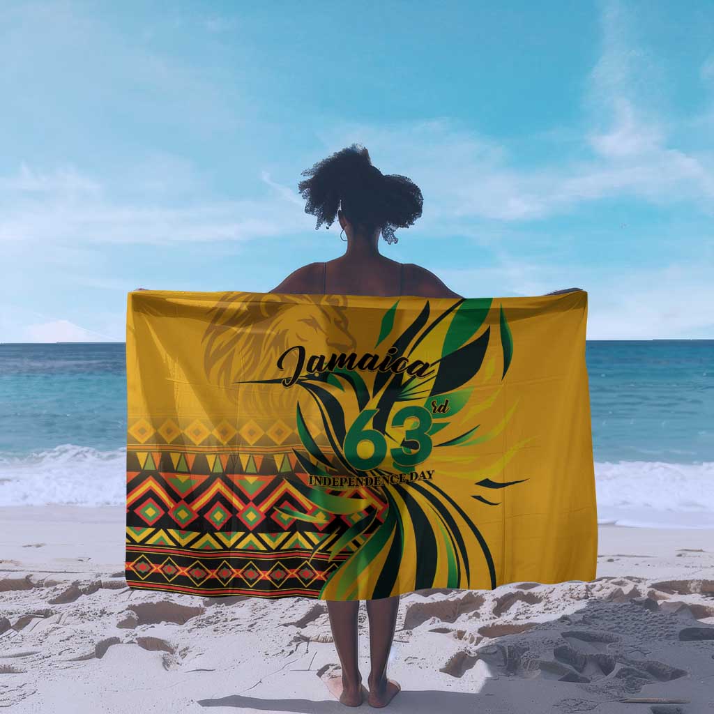 Black Jamaican Independence Day 1962 Sarong Jumieka Streamertail Reggae Pattern LT01