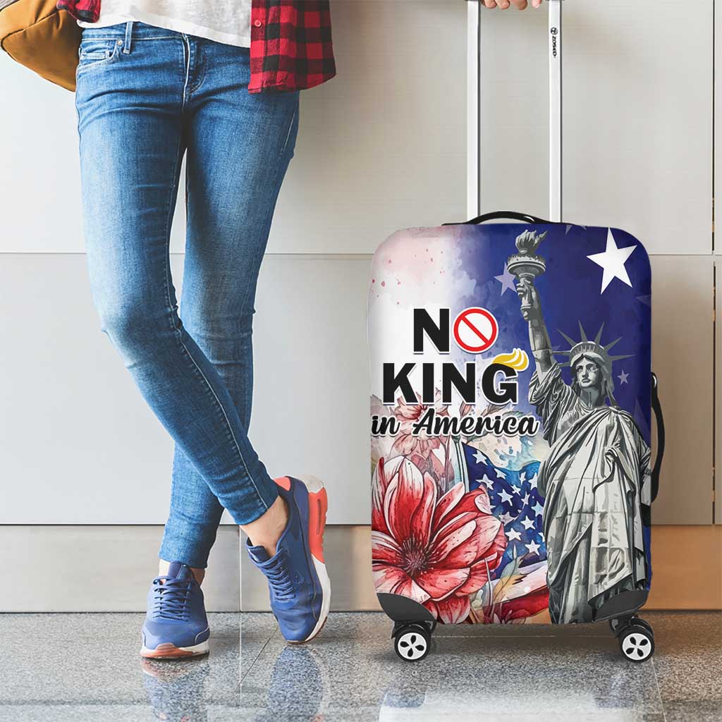 No Kings In America Luggage Cover Watercolor Floral LT01