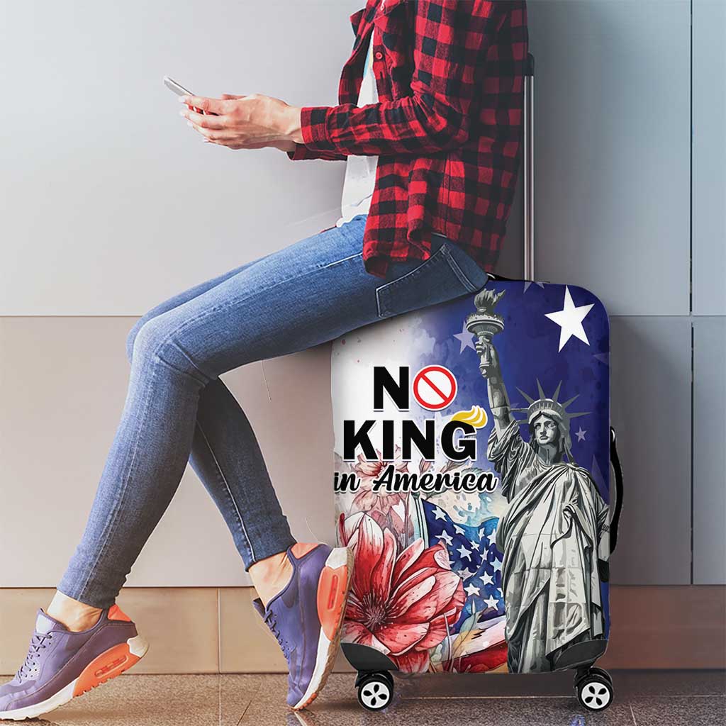 No Kings In America Luggage Cover Watercolor Floral LT01