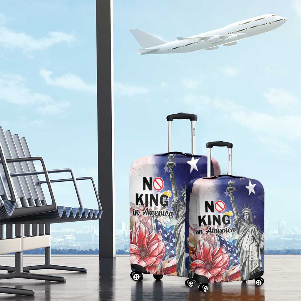 No Kings In America Luggage Cover Watercolor Floral LT01
