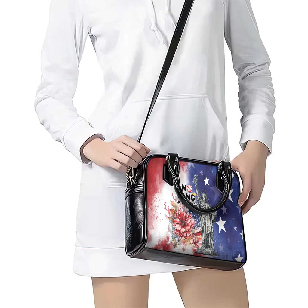 No Kings In America Shoulder Handbag Watercolor Floral LT01