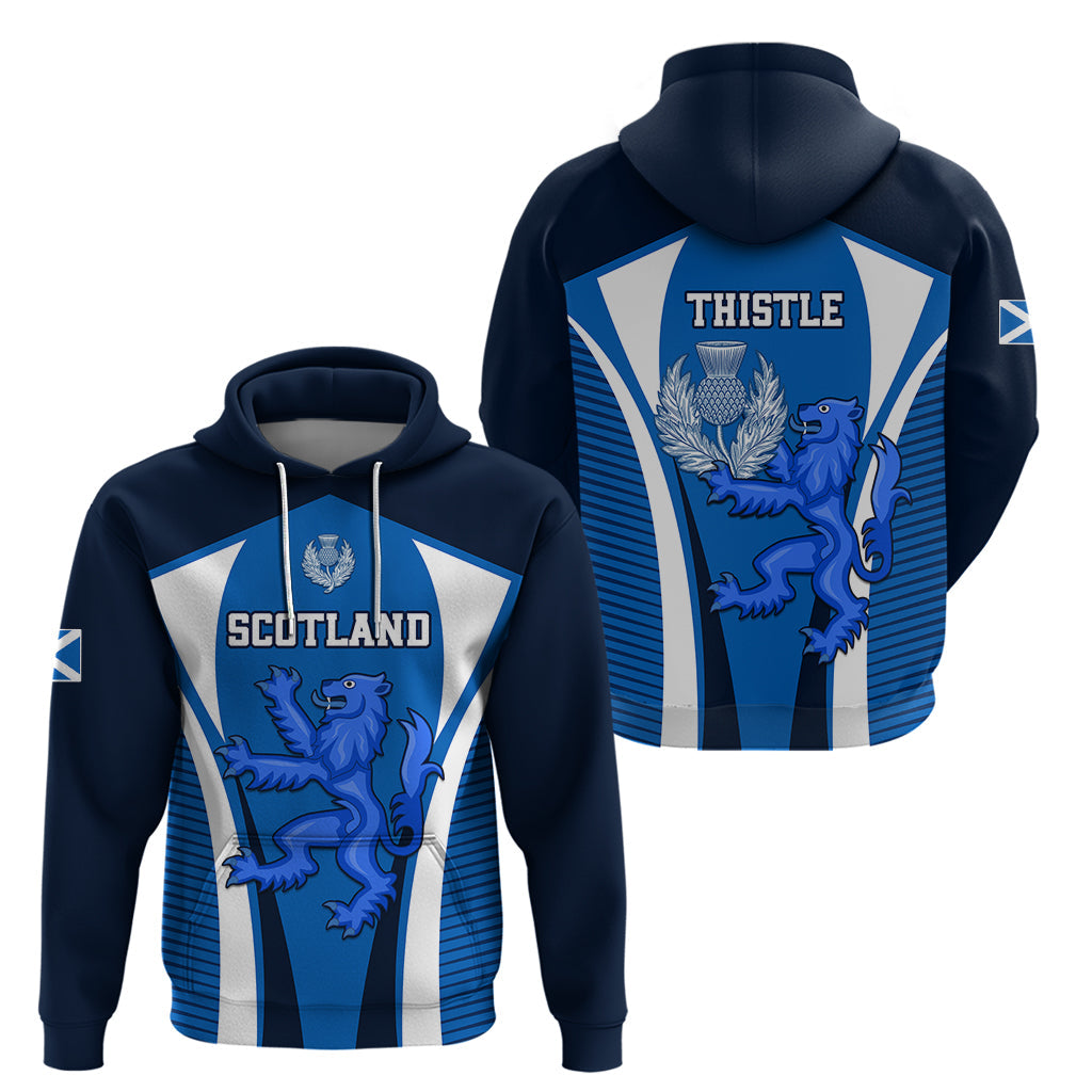 Scotland Rugby Hoodie Thistle With Scottish Lion LT01