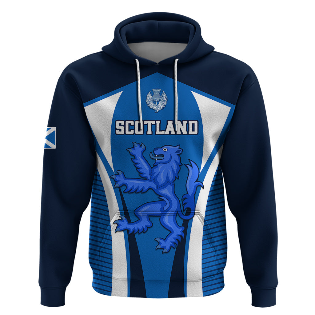 Custom Scotland Rugby Hoodie Thistle With Scottish Lion LT01