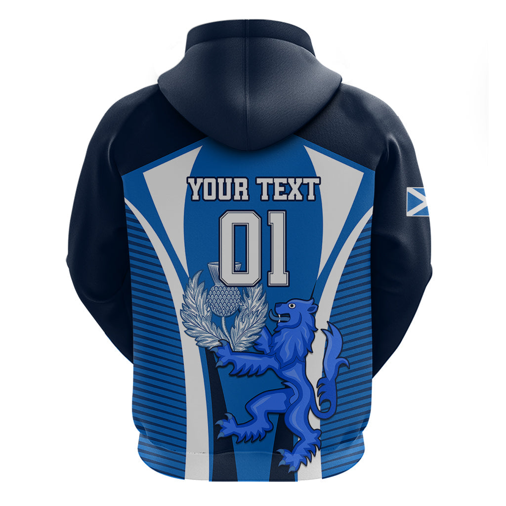 Custom Scotland Rugby Hoodie Thistle With Scottish Lion LT01