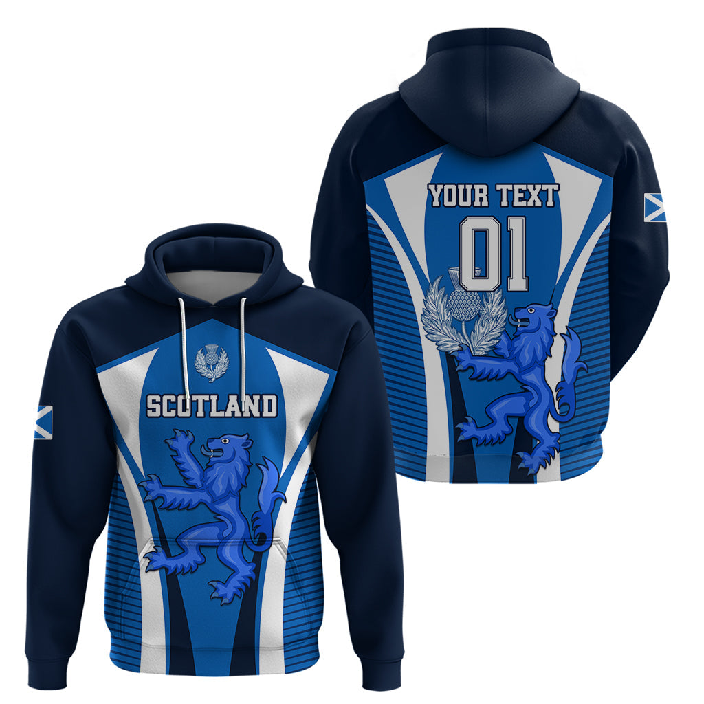 Custom Scotland Rugby Hoodie Thistle With Scottish Lion LT01