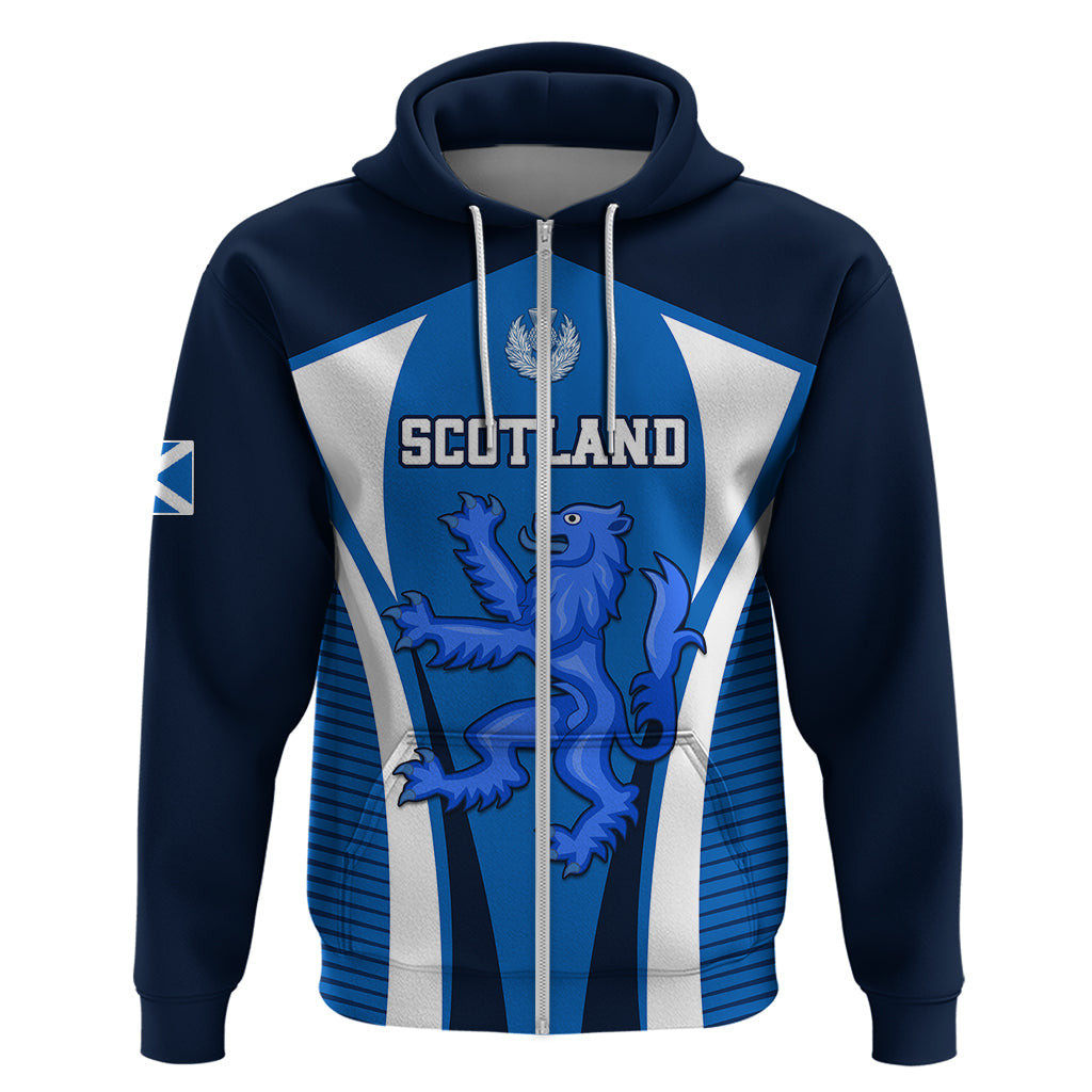 Custom Scotland Rugby Hoodie Thistle With Scottish Lion LT01