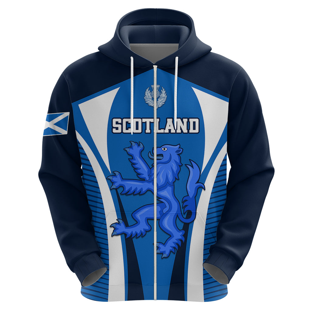 Custom Scotland Rugby Hoodie Thistle With Scottish Lion LT01