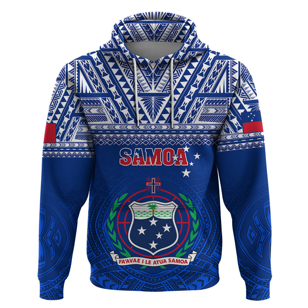 Custom Samoa Rugby Hoodie Manu Samoa Polynesian Tatoo Pattern LT01