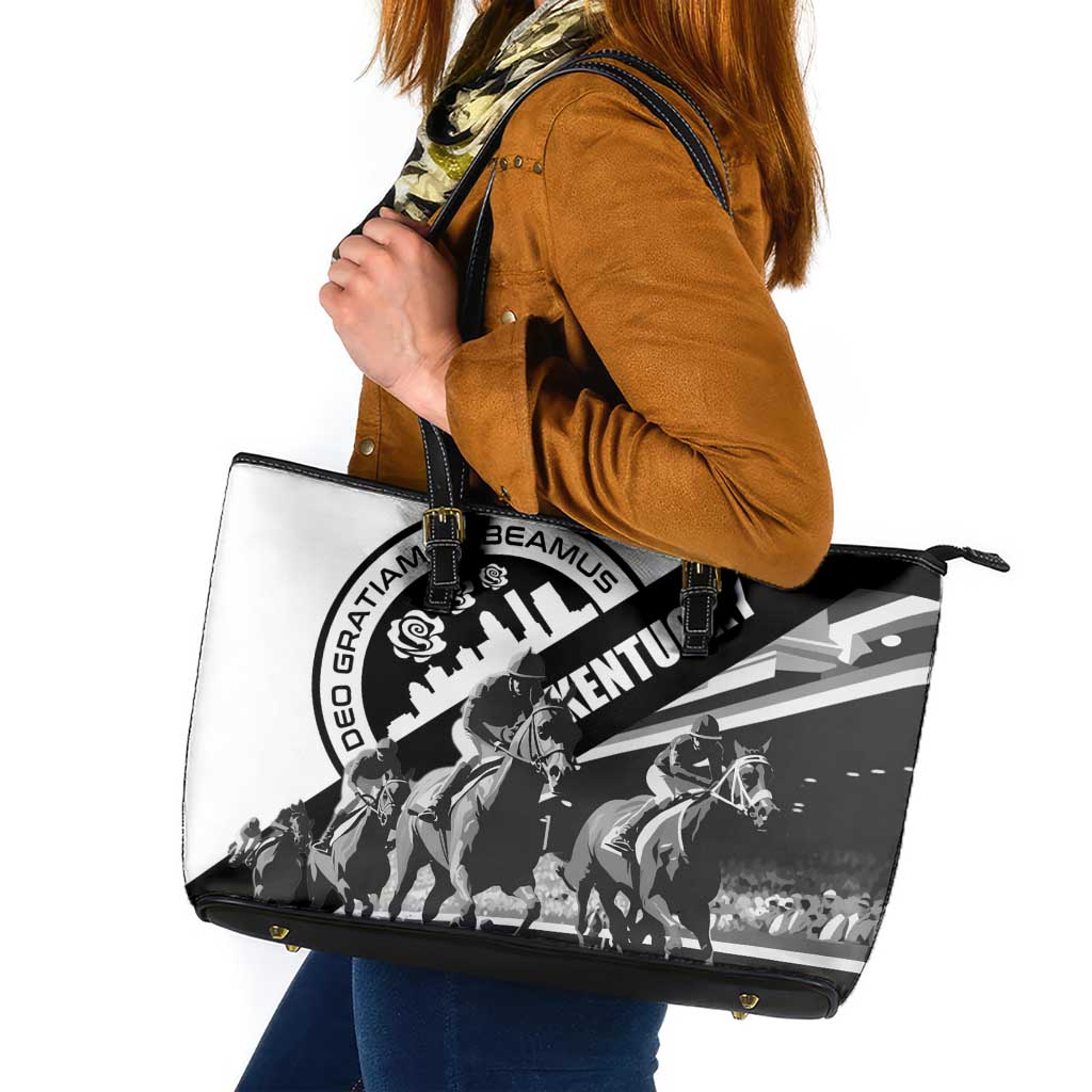 Kentucky Leather Tote Bag Deo gratiam habeamus LT01