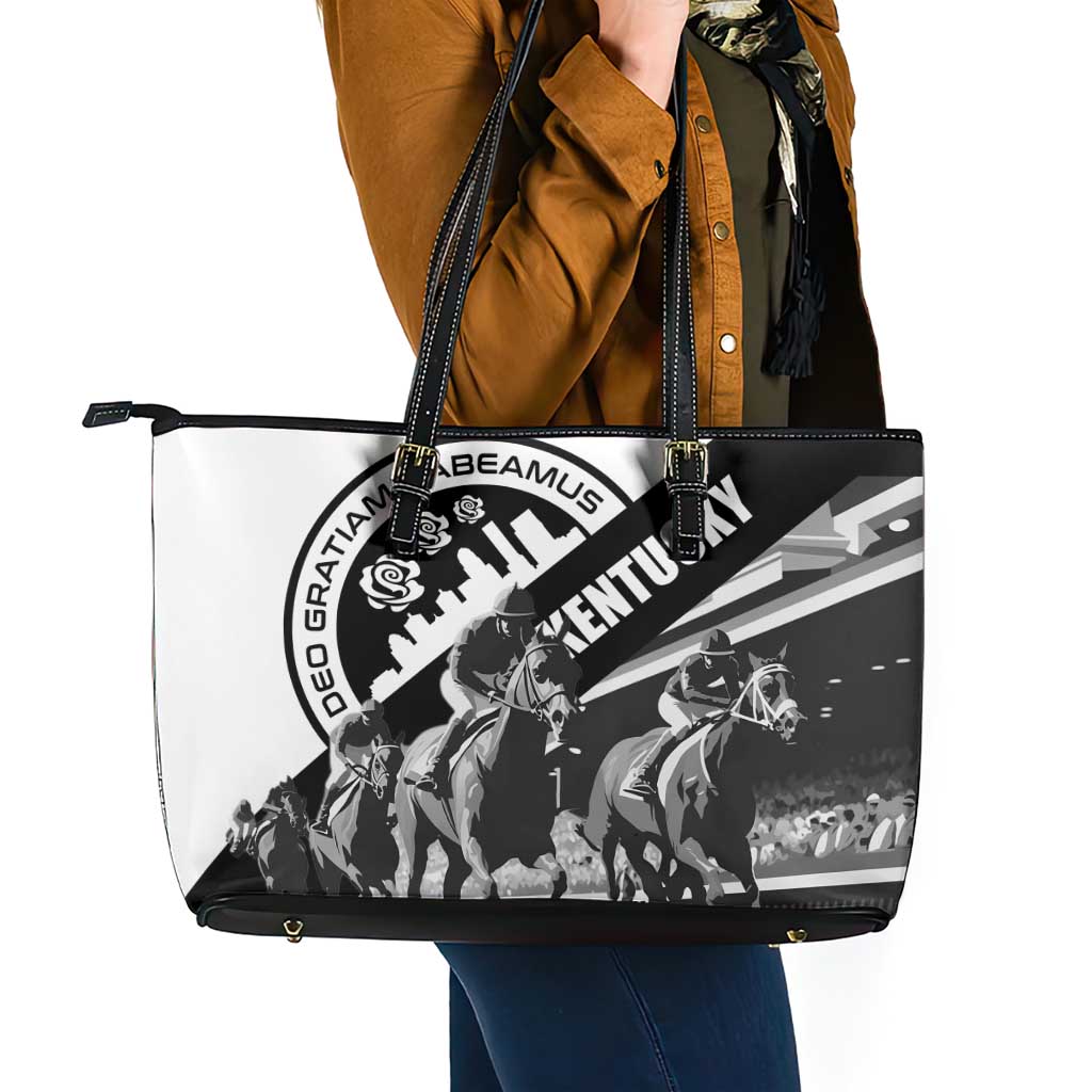 Kentucky Leather Tote Bag Deo gratiam habeamus LT01