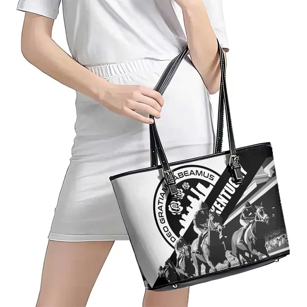 Kentucky Leather Tote Bag Deo gratiam habeamus LT01