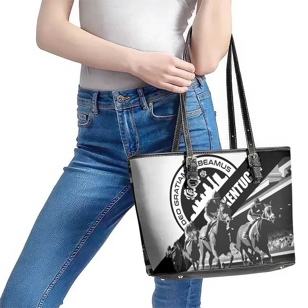 Kentucky Leather Tote Bag Deo gratiam habeamus LT01