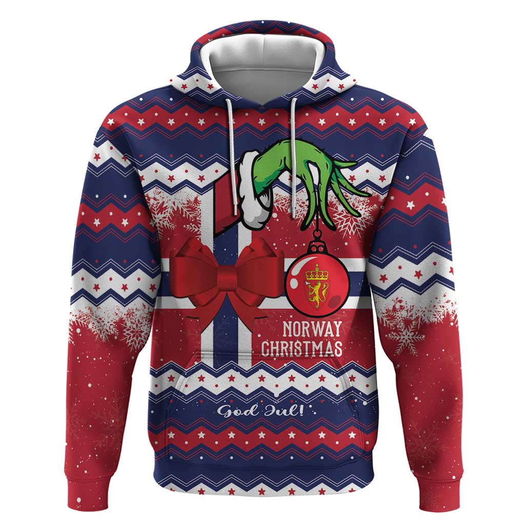 Norway Christmas Hoodie God Jul! Coquette Bow LT01