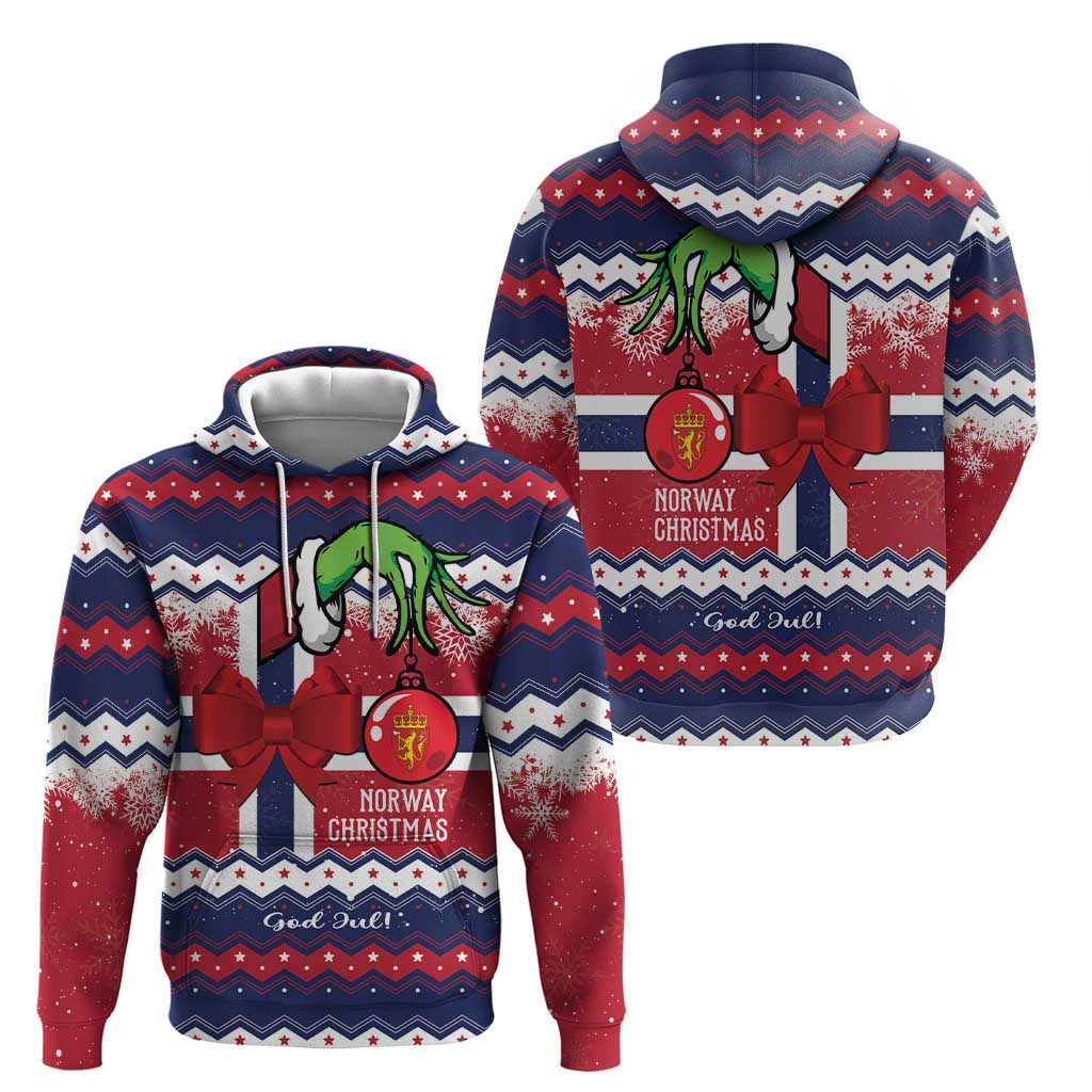 Norway Christmas Hoodie God Jul! Coquette Bow LT01