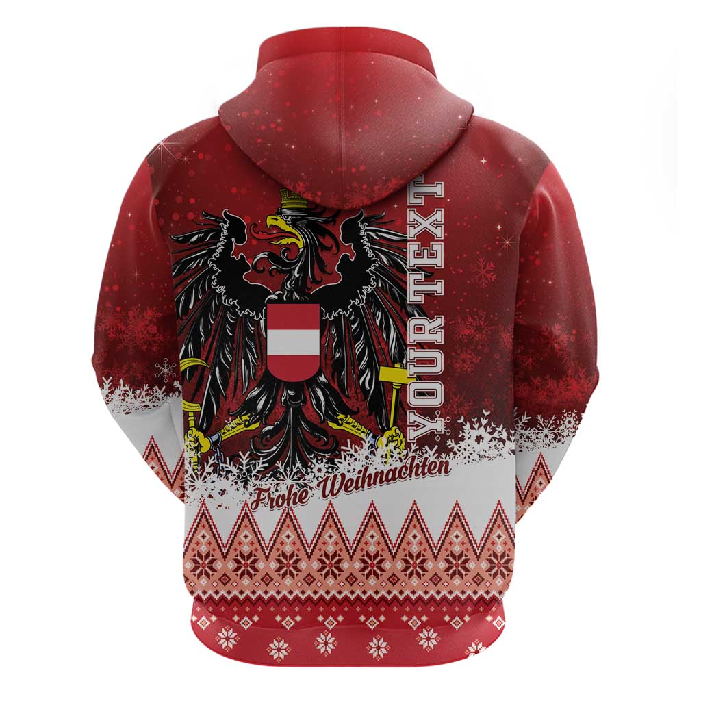 Personalized Austria Christmas Eagle Hoodie Frohe Weihnachten LT01