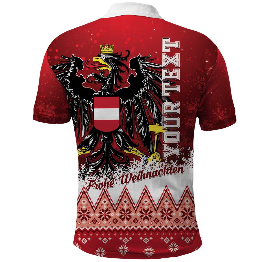 Personalized Austria Christmas Eagle Polo Shirt Frohe Weihnachten LT01