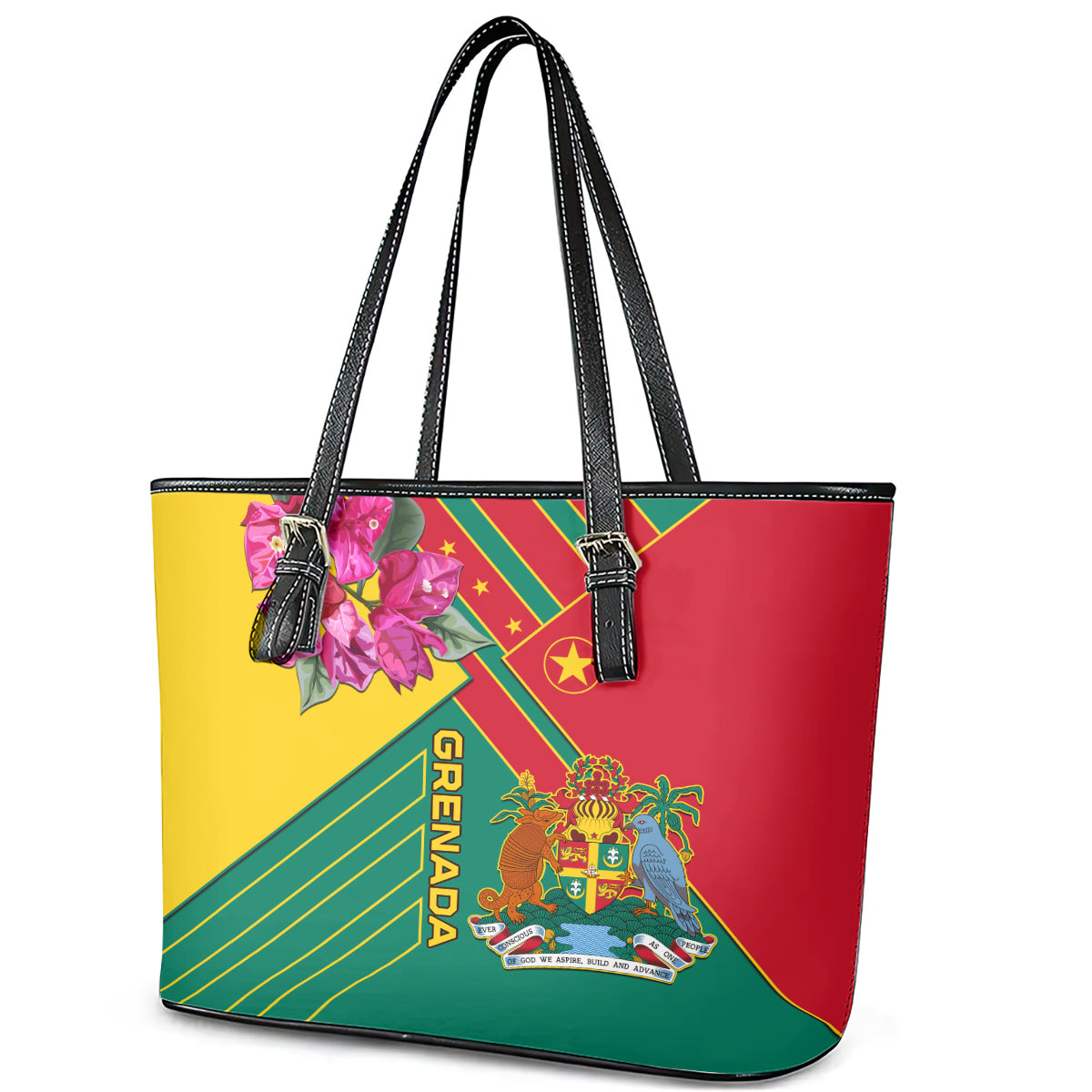 Grenada Leather Tote Bag Gwenad Bougainvillea Special Version LT01