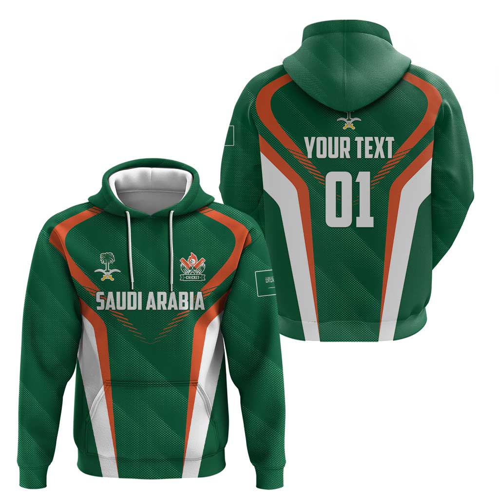 Custom Saudi Arabia Cricket Hoodie TeamSaudi Go Champions LT01