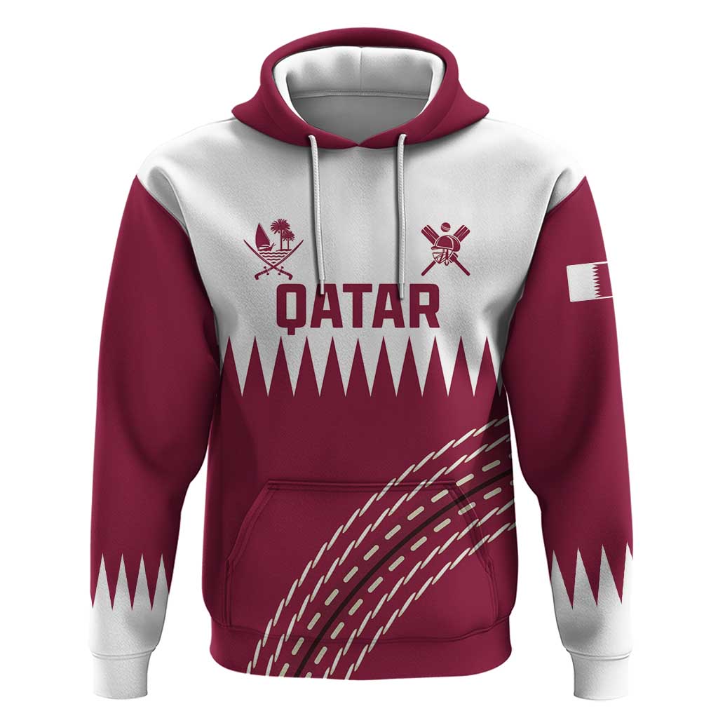 Custom Qatar Cricket Hoodie Come On Boys LT01