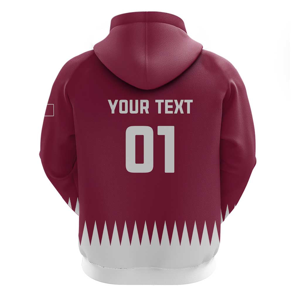 Custom Qatar Cricket Hoodie Come On Boys LT01