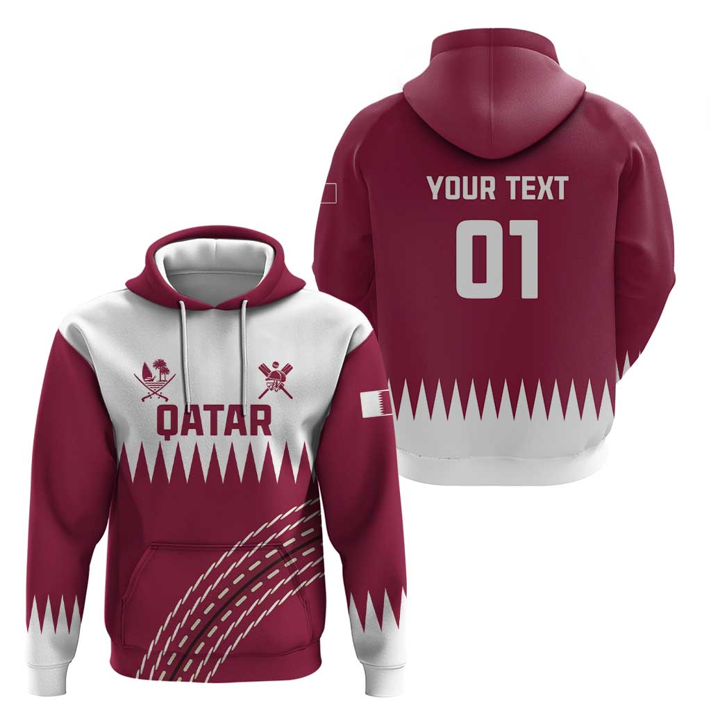 Custom Qatar Cricket Hoodie Come On Boys LT01