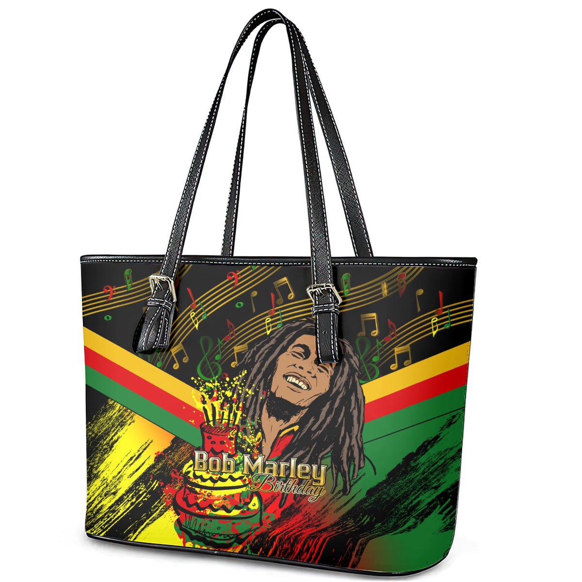 Legend Bob Birthday Leather Tote Bag The Father of Reggae LT01
