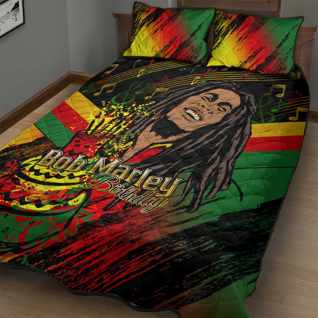 The Father of Reggae Quilt Bed Set - Legendary Birthday Tribute LT01