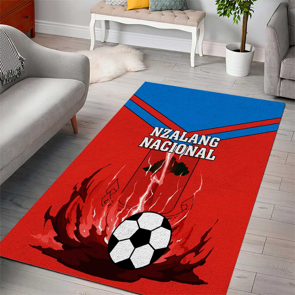 Support Nzalang Nacional - Equatorial Guinea Football Area Rug LT01