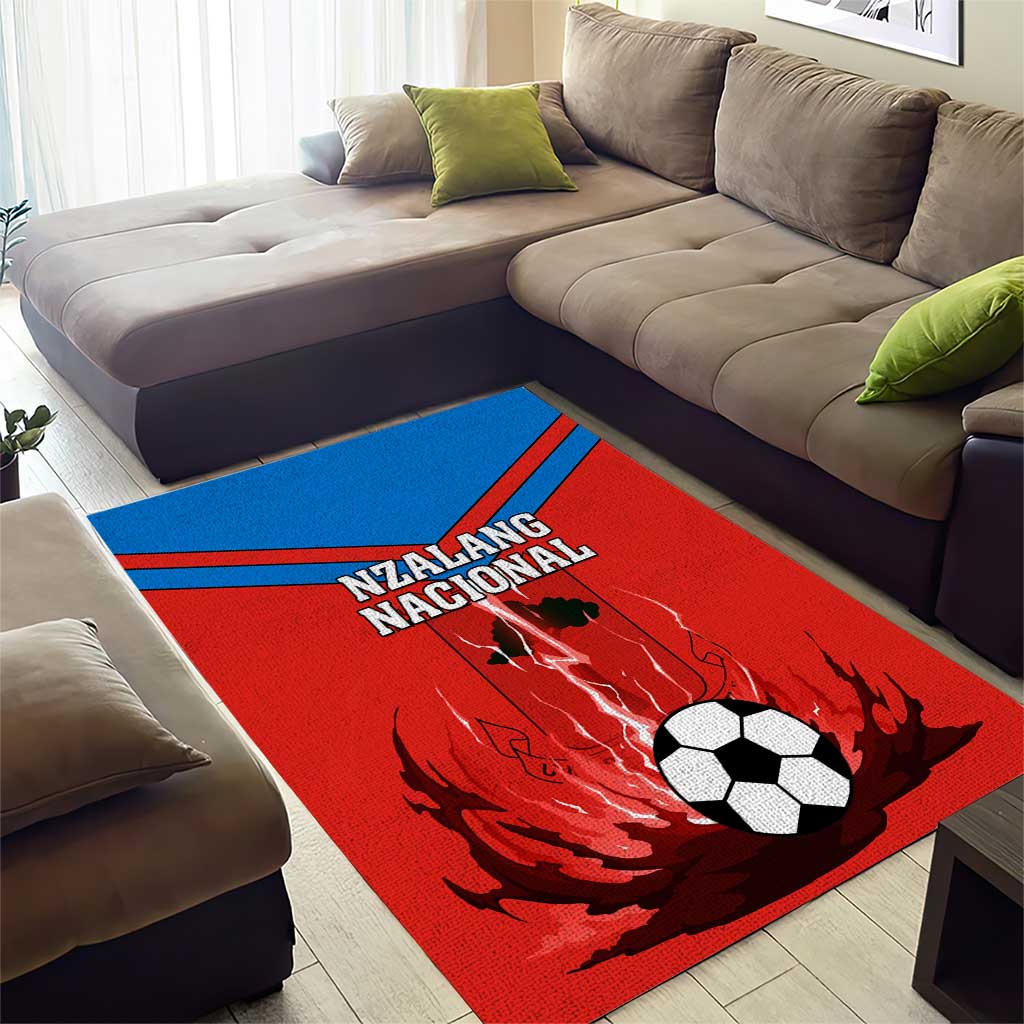 Support Nzalang Nacional - Equatorial Guinea Football Area Rug LT01