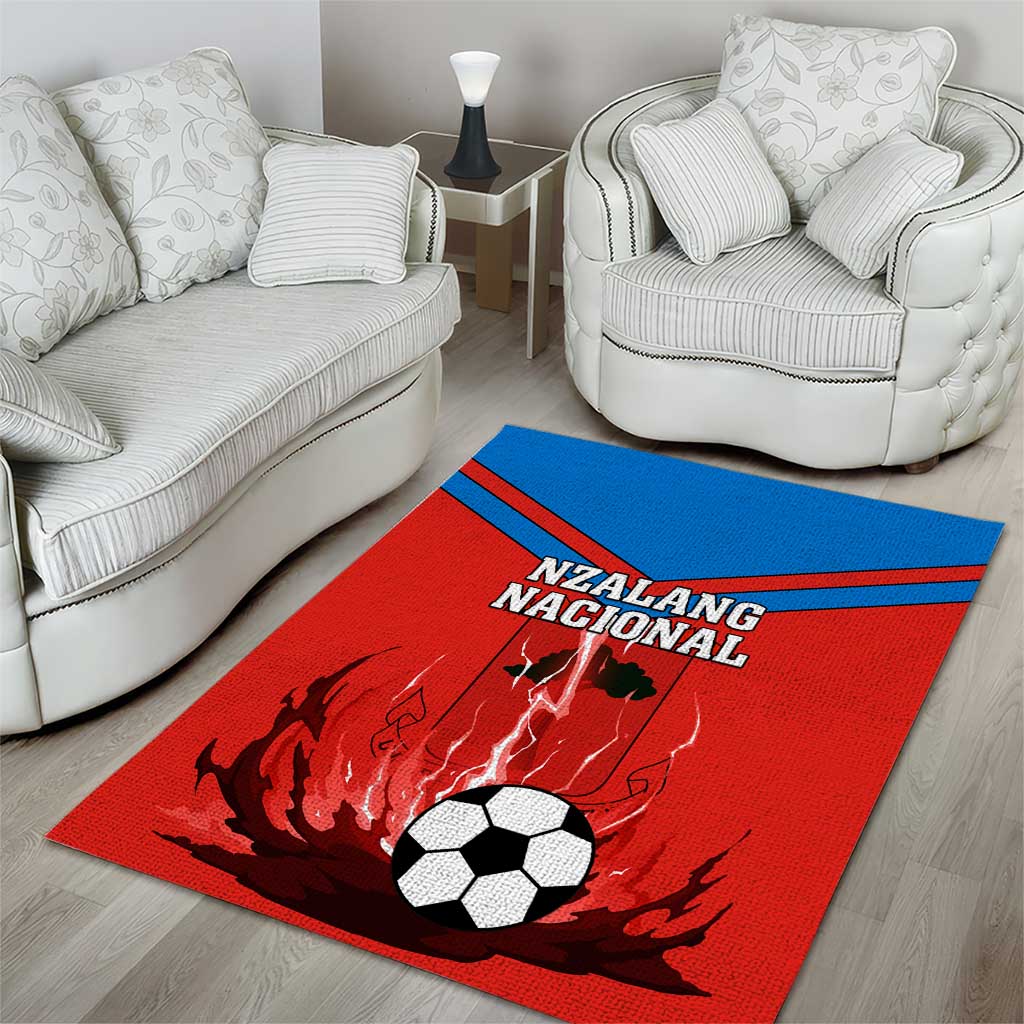 Support Nzalang Nacional - Equatorial Guinea Football Area Rug LT01