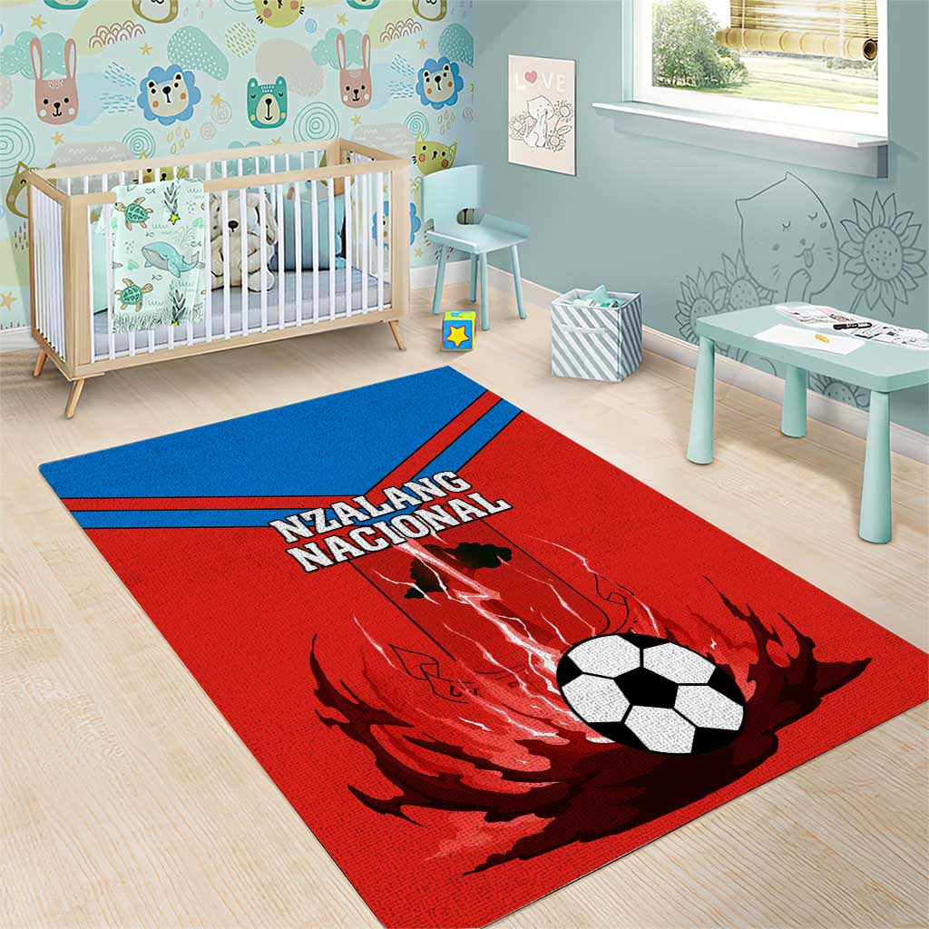 Support Nzalang Nacional - Equatorial Guinea Football Area Rug LT01