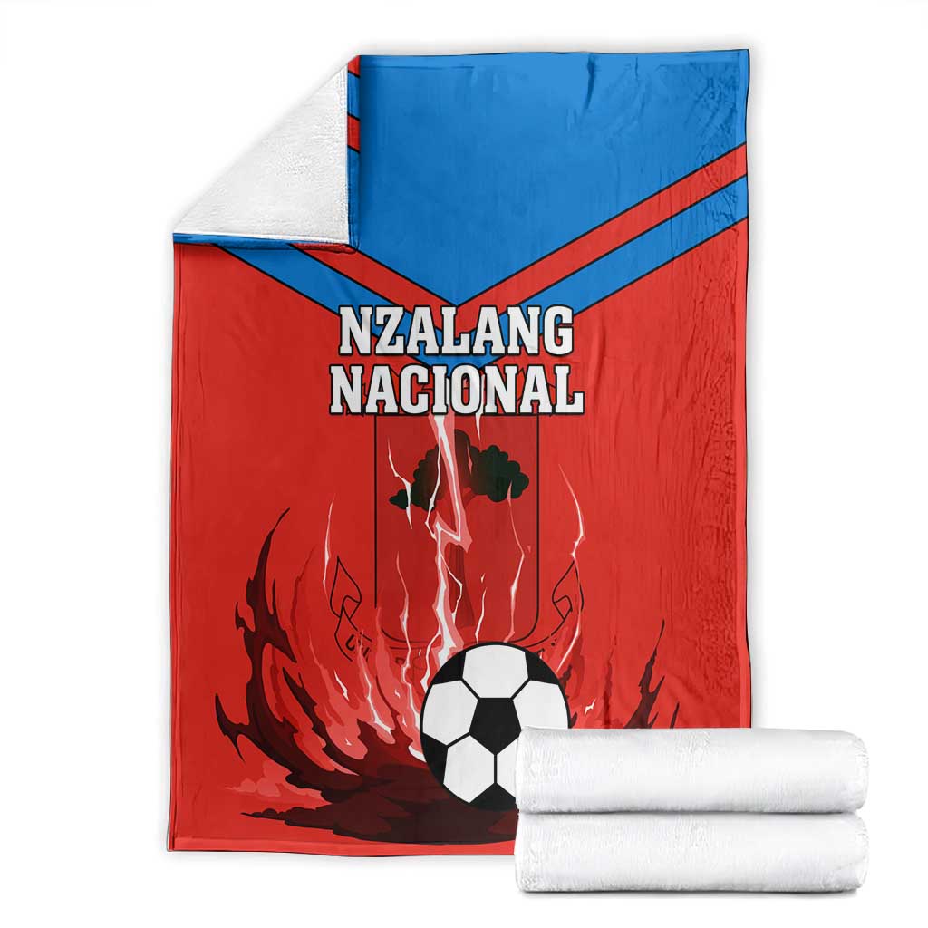 Support Nzalang Nacional - Equatorial Guinea Football Blanket LT01