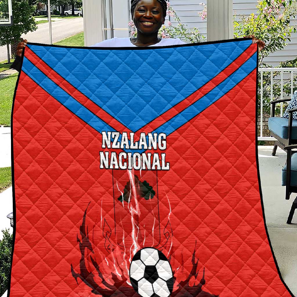 Support Nzalang Nacional - Equatorial Guinea Football Quilt LT01