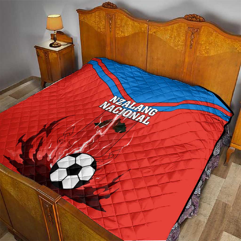 Support Nzalang Nacional - Equatorial Guinea Football Quilt LT01