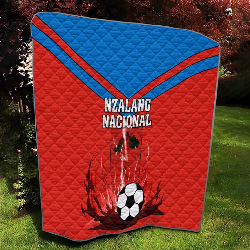 Support Nzalang Nacional - Equatorial Guinea Football Quilt LT01