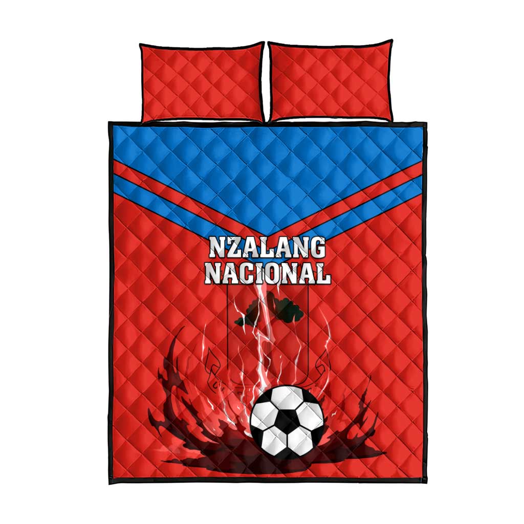 Support Nzalang Nacional - Equatorial Guinea Football Quilt Bed Set LT01
