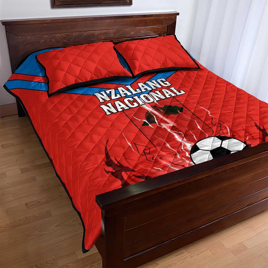 Support Nzalang Nacional - Equatorial Guinea Football Quilt Bed Set LT01