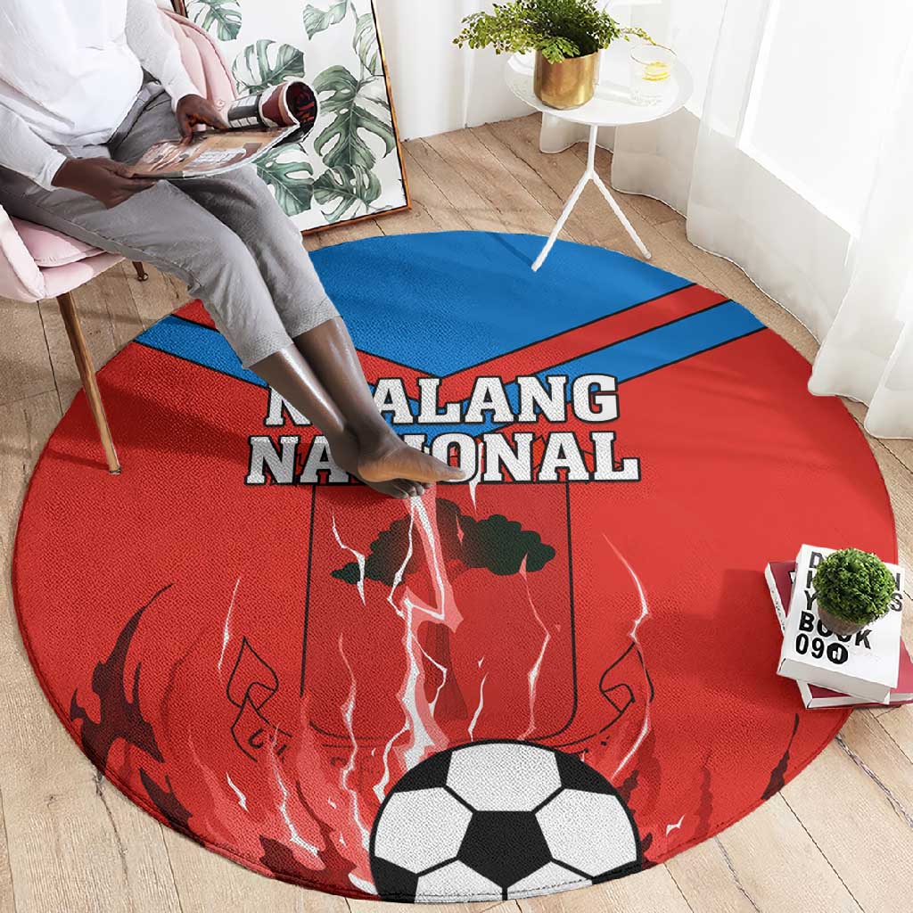 Support Nzalang Nacional - Equatorial Guinea Football Round Carpet LT01