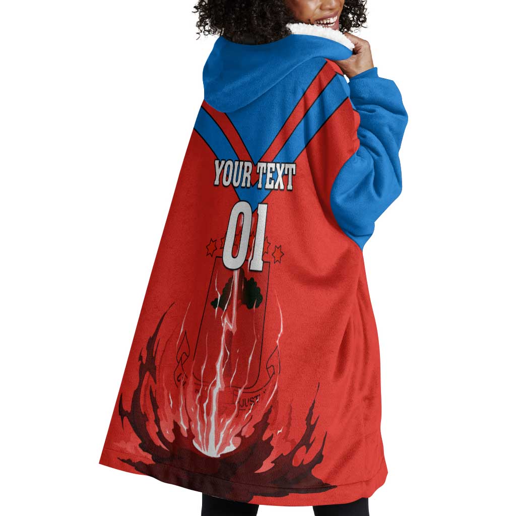 Support Nzalang Nacional - Equatorial Guinea Football Wearable Blanket Hoodie LT01