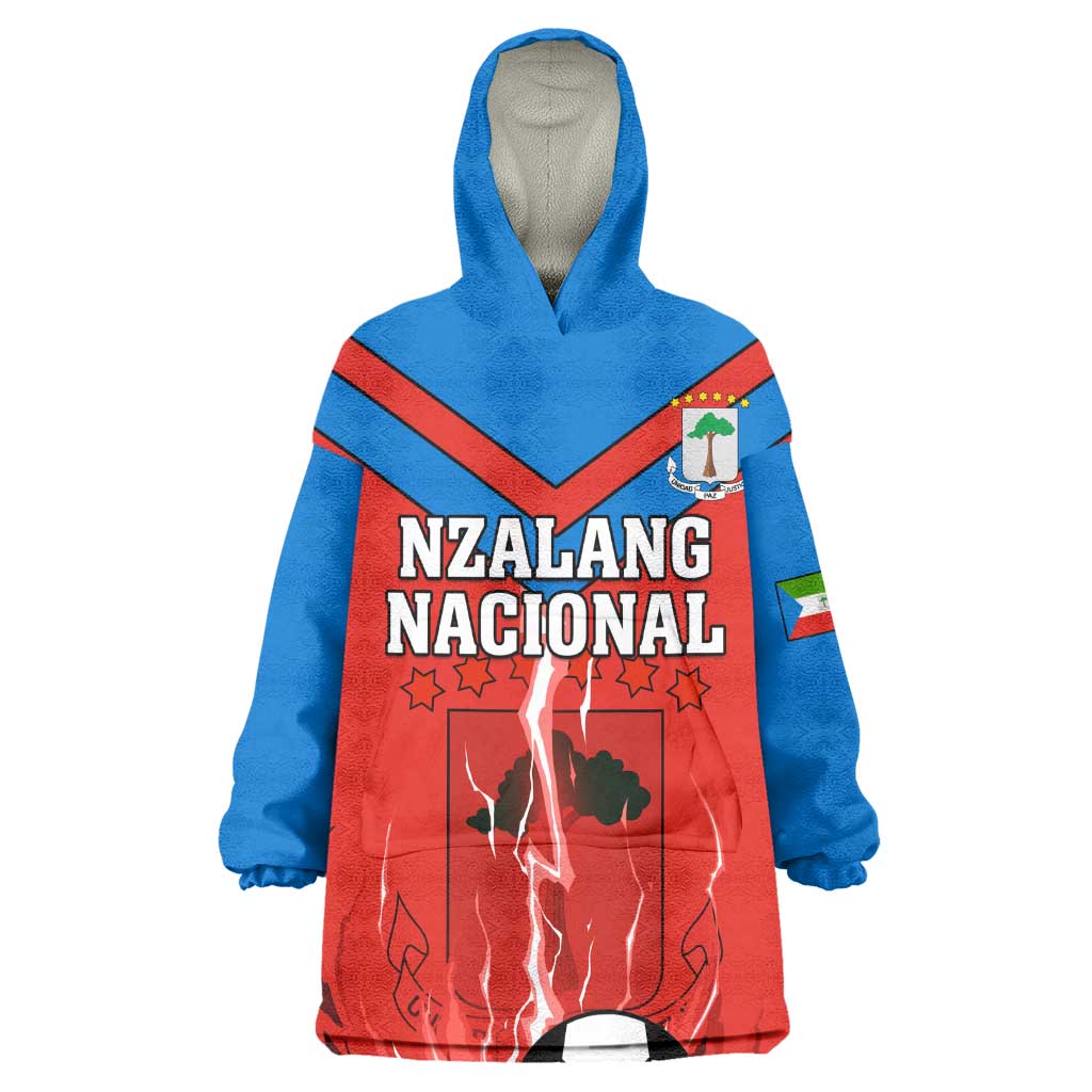 Support Nzalang Nacional - Equatorial Guinea Football Wearable Blanket Hoodie LT01