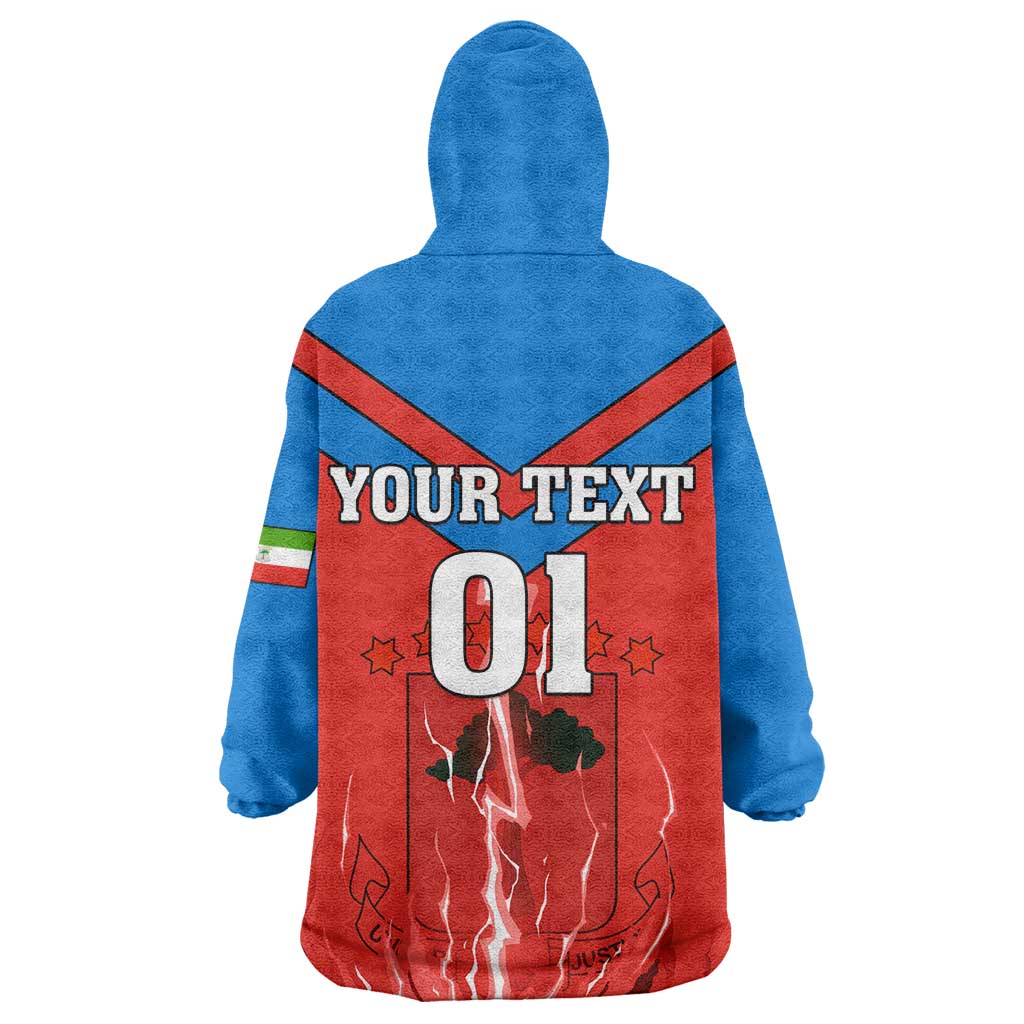 Support Nzalang Nacional - Equatorial Guinea Football Wearable Blanket Hoodie LT01
