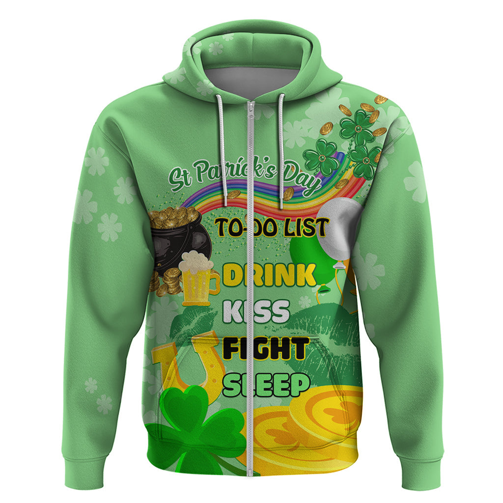 Saint Patrick Day Hoodie Shamrock To Do List LT01