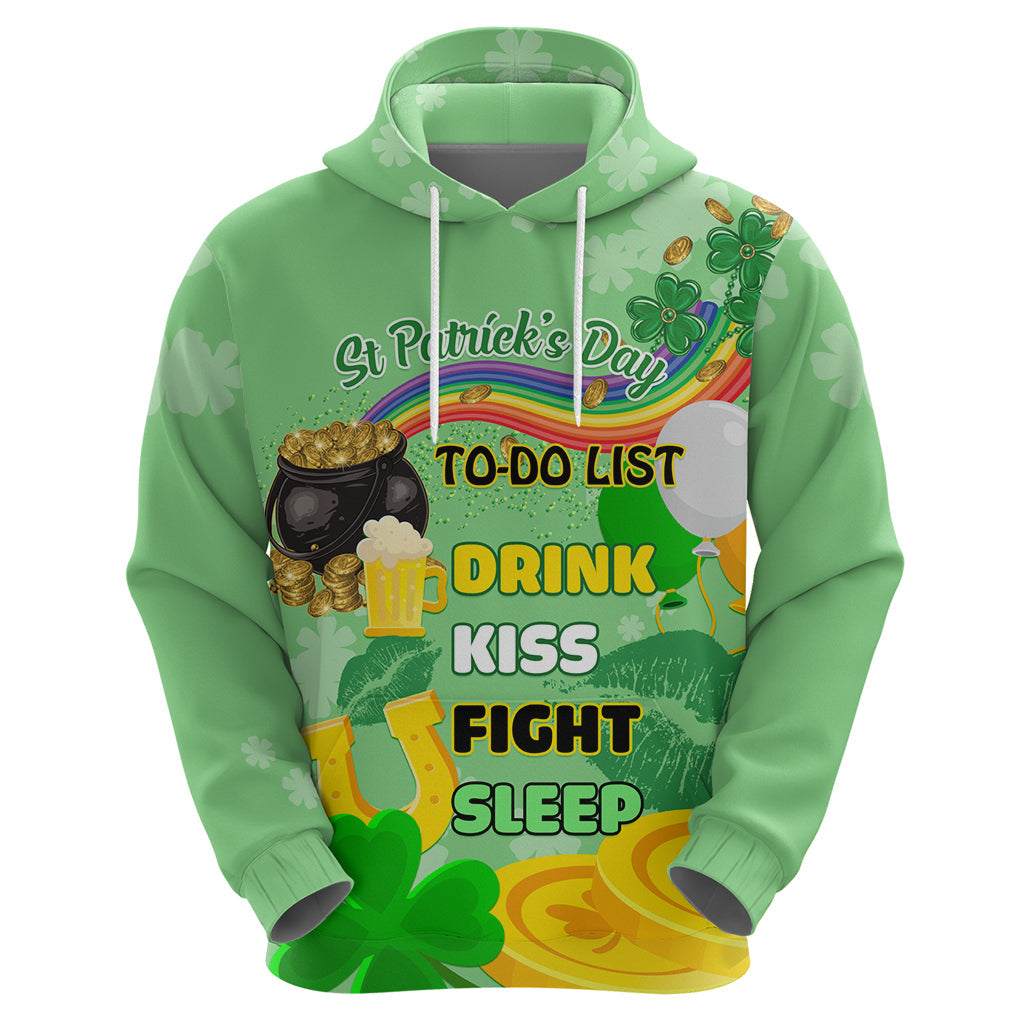Saint Patrick Day Hoodie Shamrock To Do List LT01
