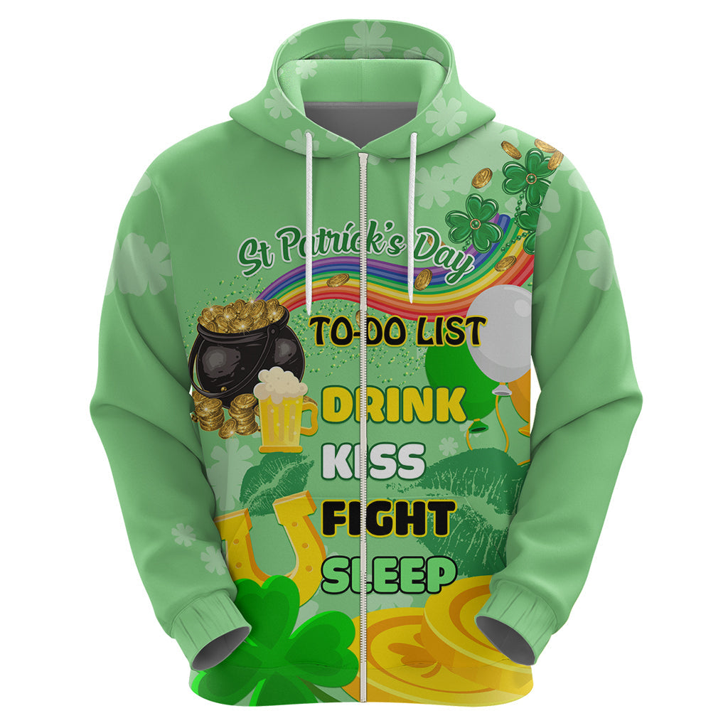 Saint Patrick Day Hoodie Shamrock To Do List LT01