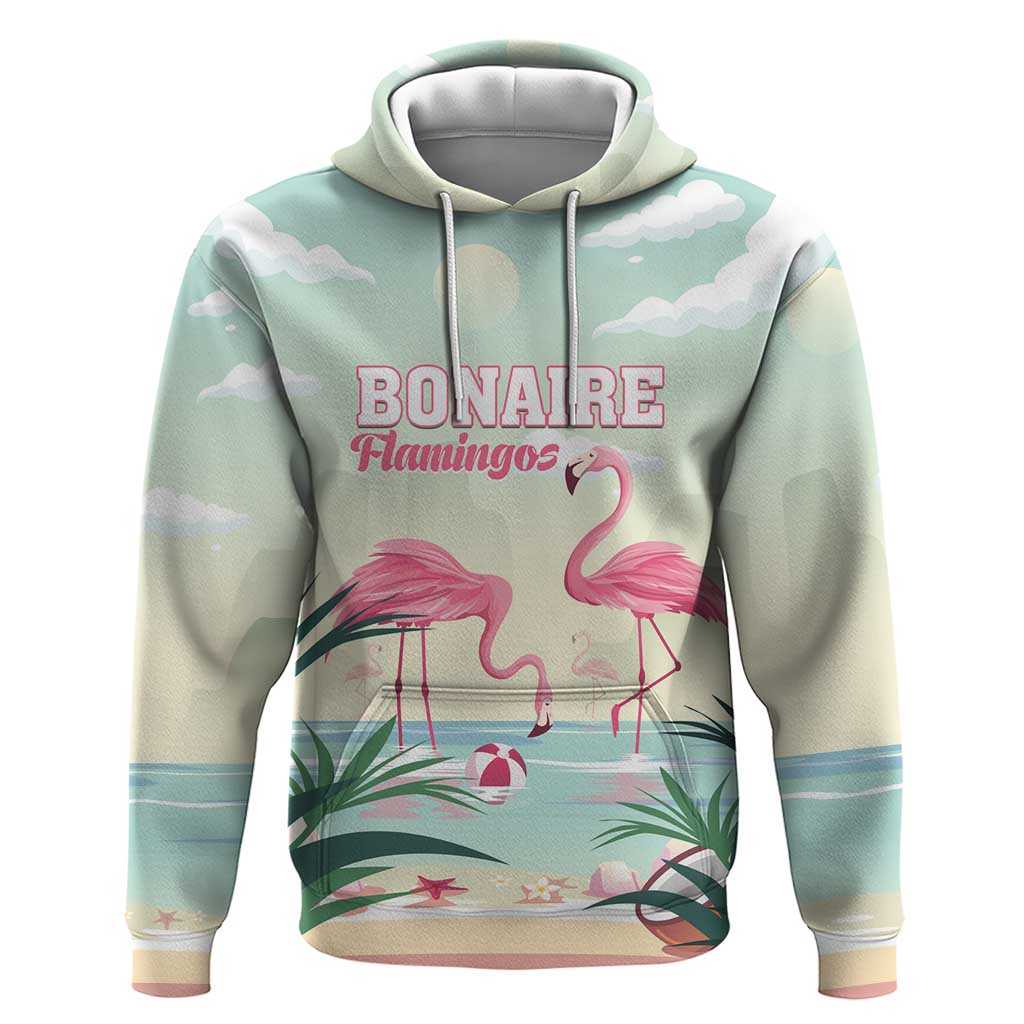 Personalised Bonaire Flamingos Hoodie Summer Time Beach Concept LT01