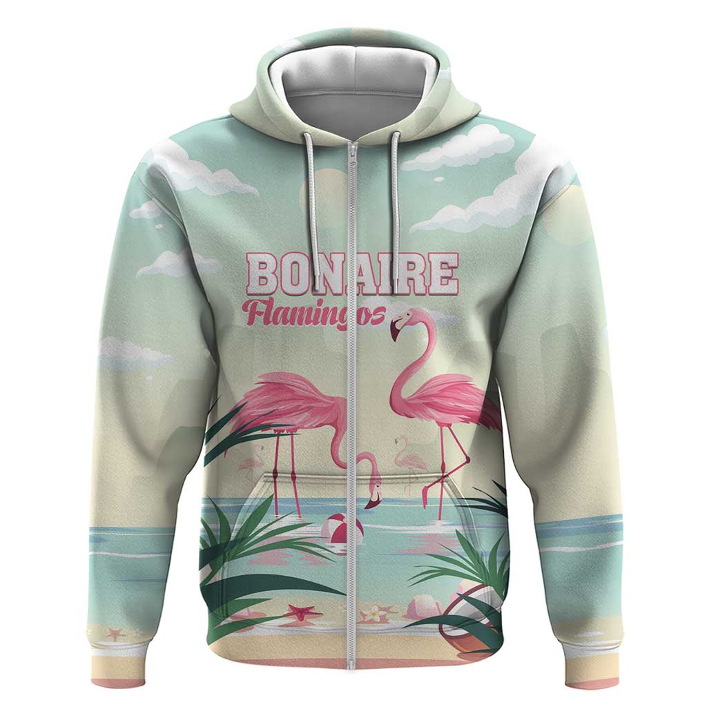 Personalised Bonaire Flamingos Hoodie Summer Time Beach Concept LT01