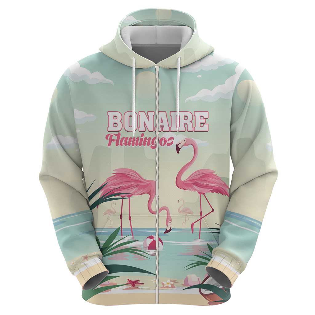 Personalised Bonaire Flamingos Hoodie Summer Time Beach Concept LT01
